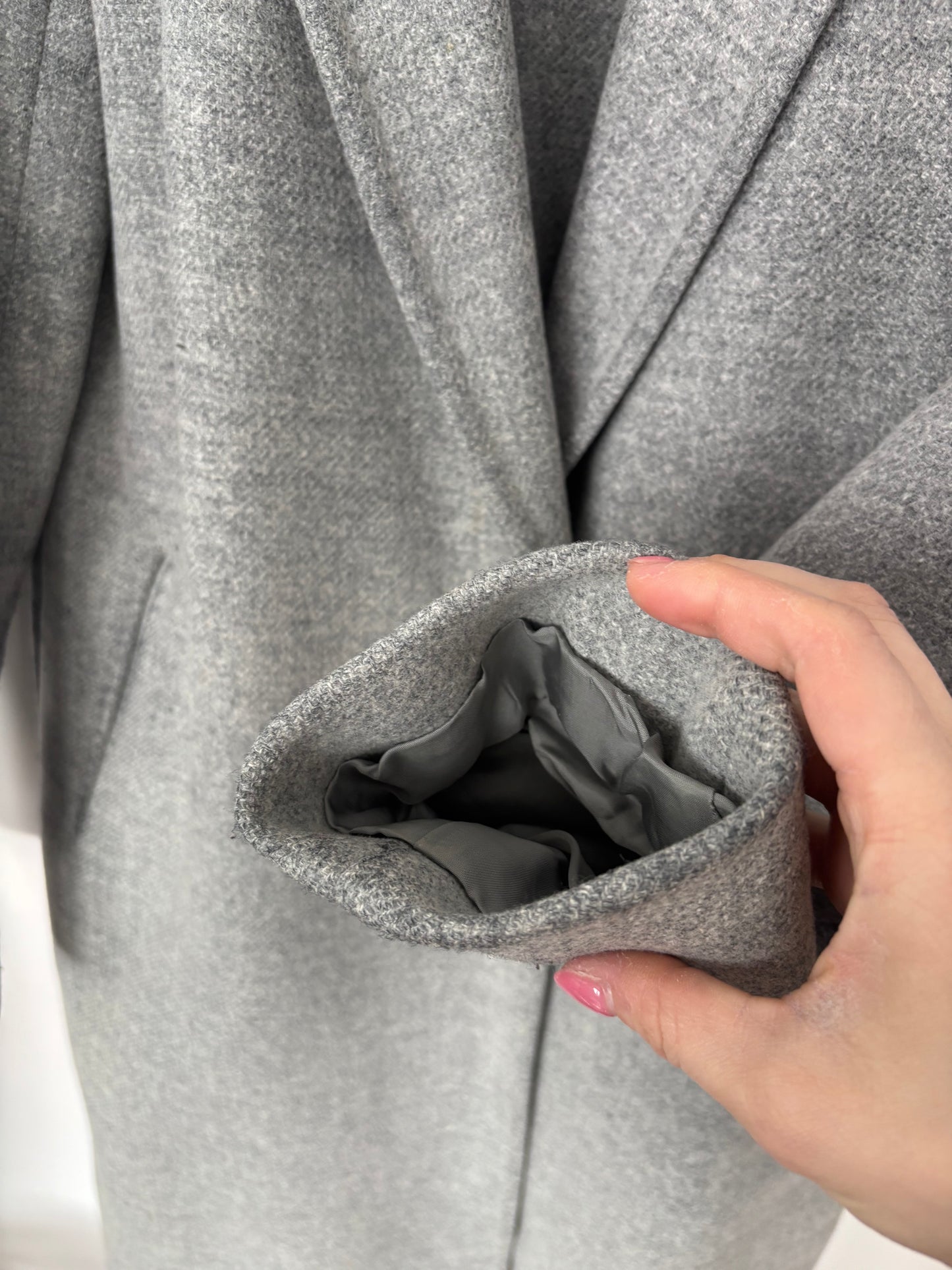 Babaton Grey Wool Stedman Coat | Sz Medium (M57C1)