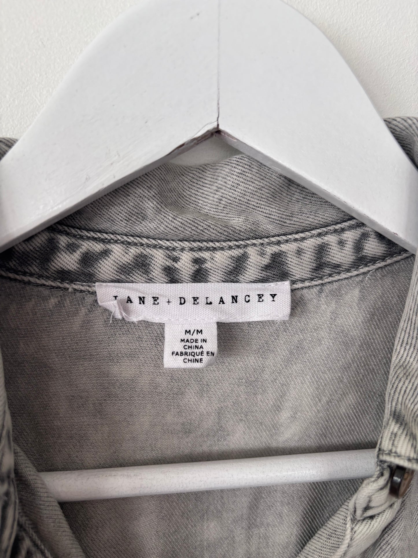 Jane & Delancy Grey Tencel Shirt | Sz Medium