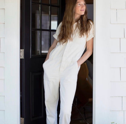 Everlane Short Sleeve Denim Coveralls | Sz 10