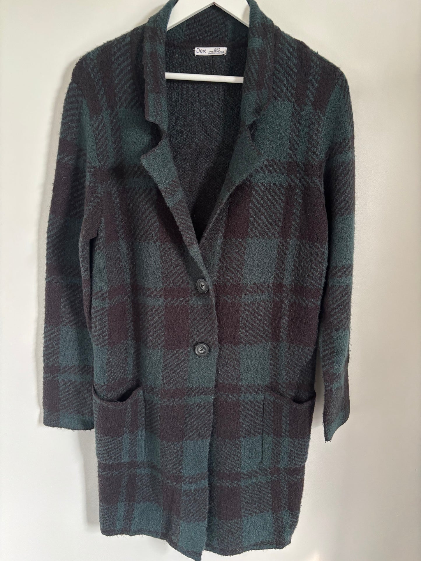 Dex Plaid Sweater Jacket | Medium