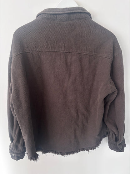 Golden (Elle's Boutique) Cotton Brown Shirt Jacket | Sz Small/Medium