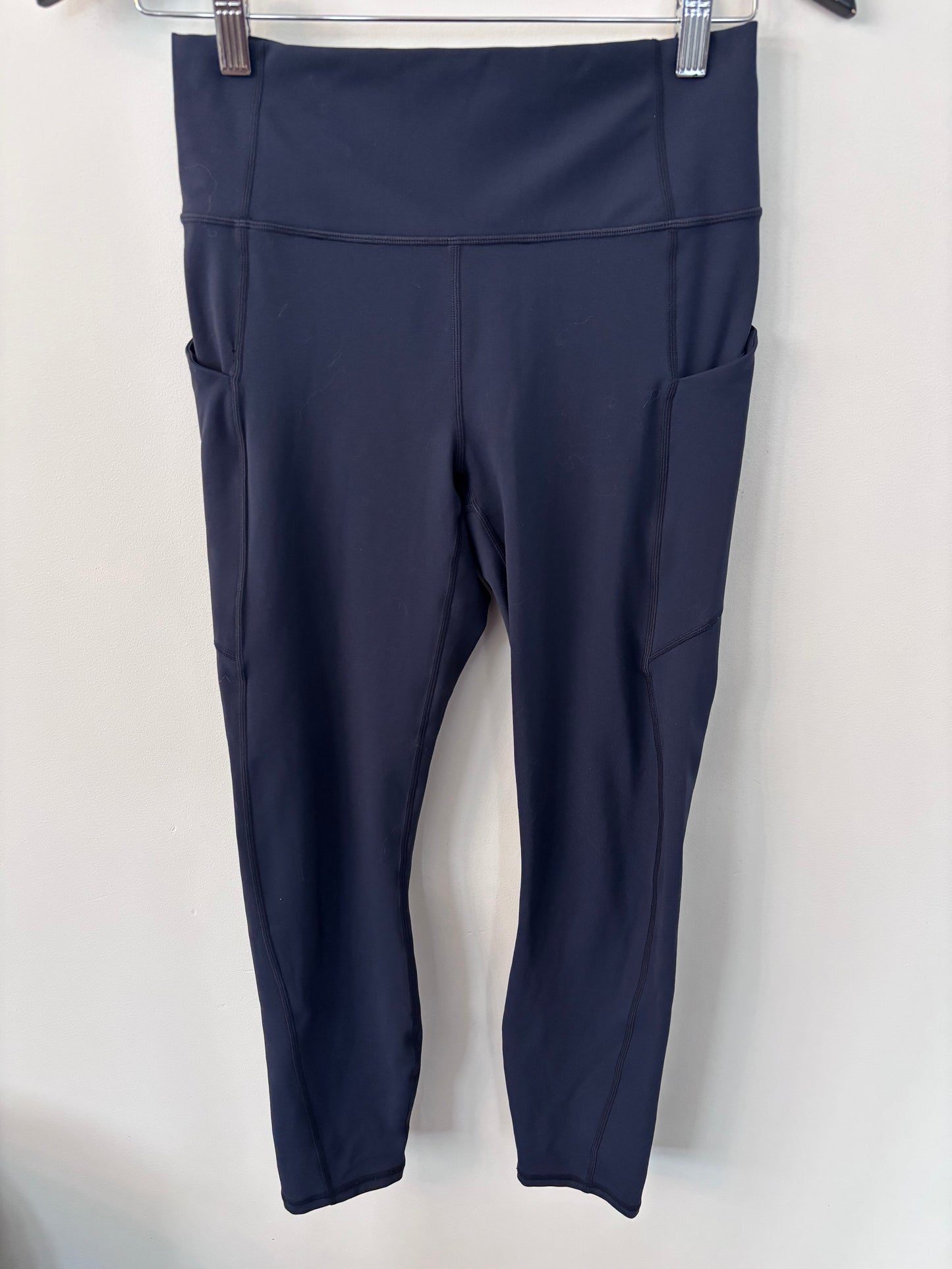 Fabletics PureLuxe High Rise Pocket 7/8 Leggings in Navy 24" | Sz Medium (F20L9)