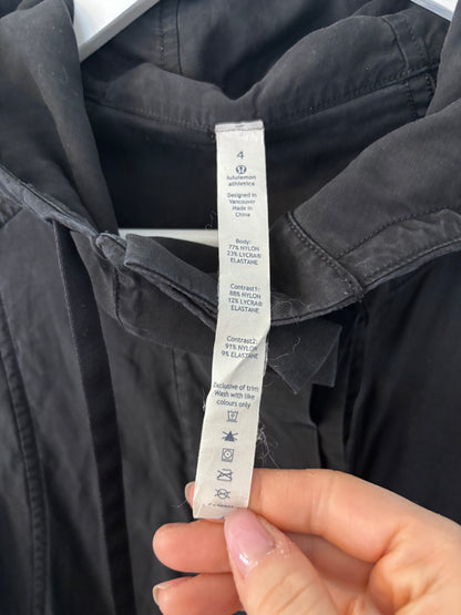 Lululemon Black City Stroll Jacket | Sz 4 (F22C1)
