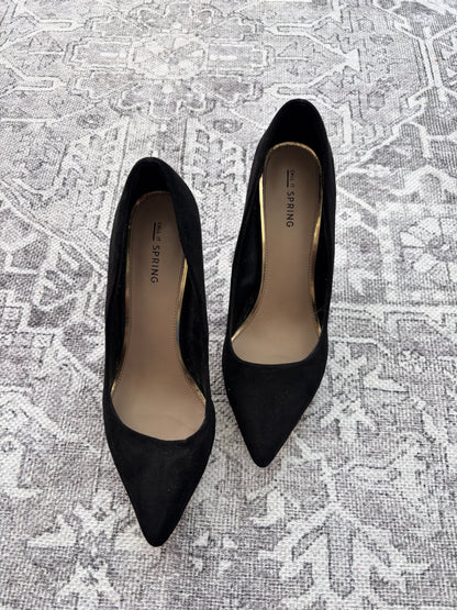 Call It Spring Suede Black Heels | Sz 8.5