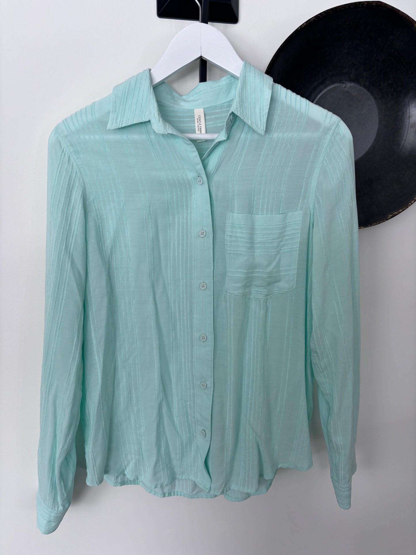 Gentle Fawn Paige Seaglass Button Up Top | Sz XS (fits sz small, oversized)(M14W7)