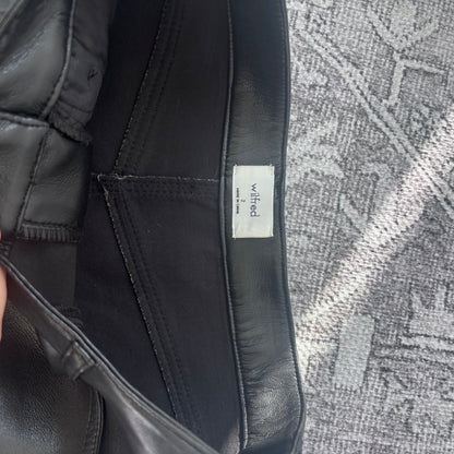 Wilfred Mercury Vegan Black Leather Shorts | Sz 2