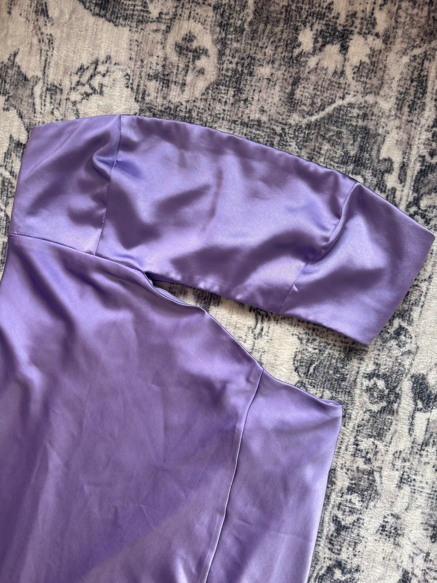 Dynamite Strapless Cut Out Satin Maxi Dress | Sz Large (Sz 10ish)