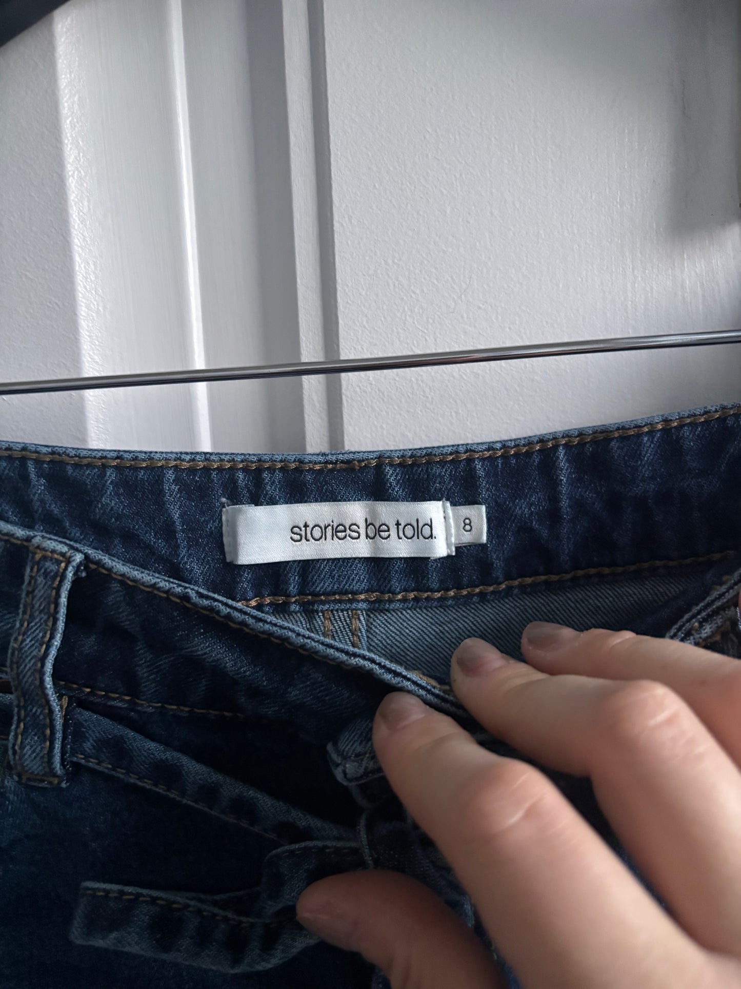 Stories Be Told Belted Wide Leg Jeans | Sz 8 (fits like 26 or 27)