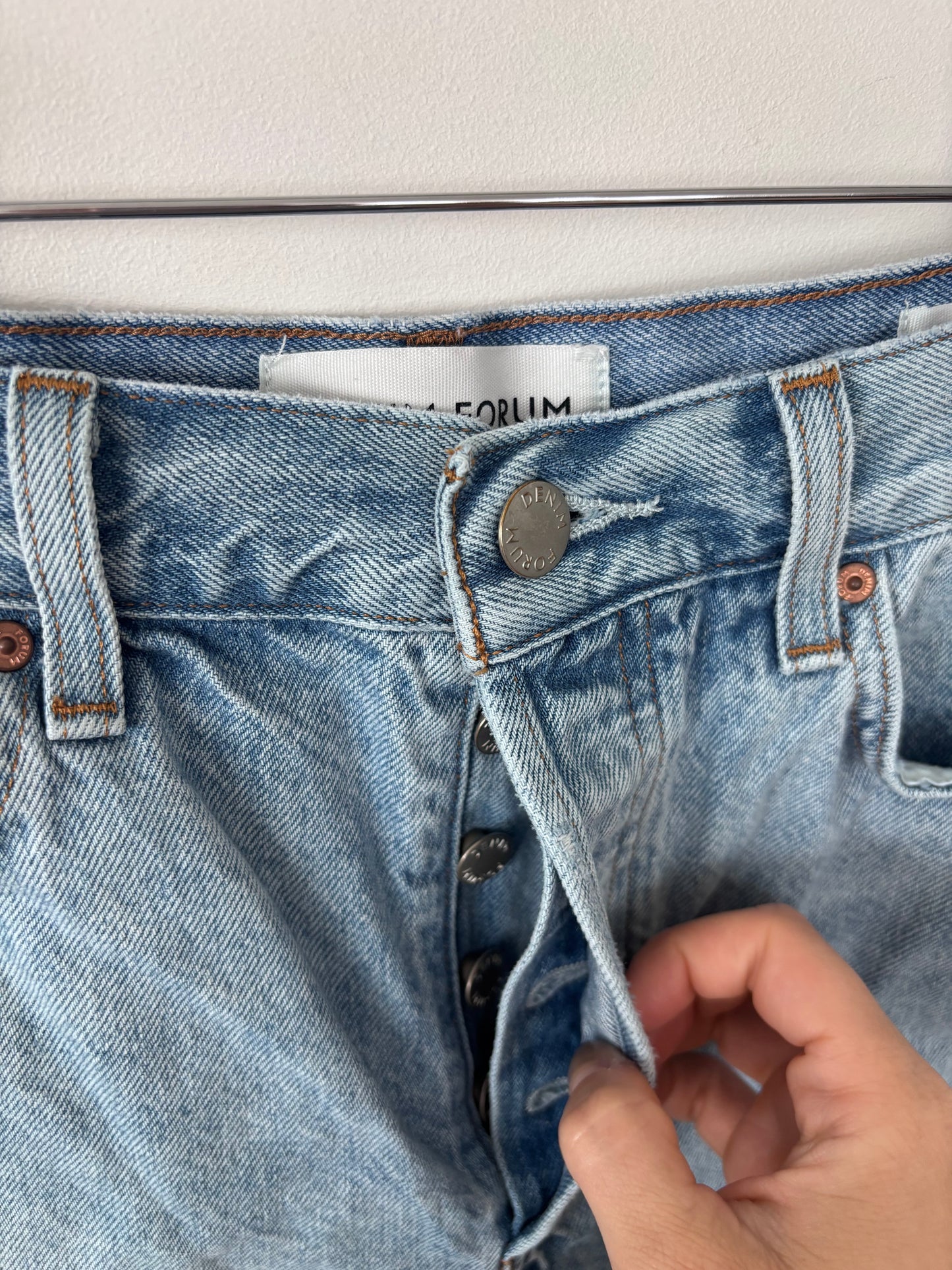 Denim Forum The Ex-Boyfriend Hi Mid-Thigh Denim Short | Sz 26 (fits a bit big 27)