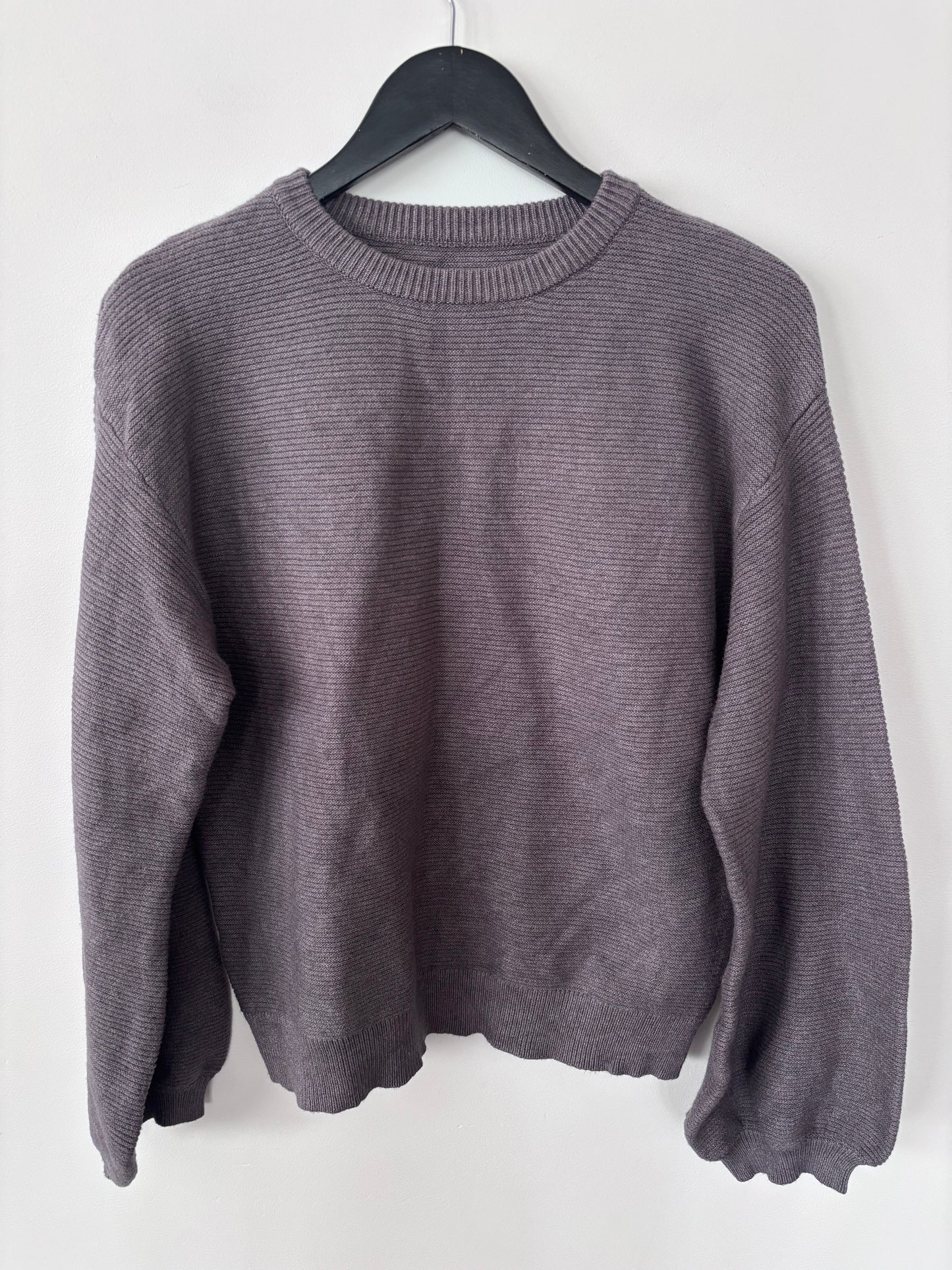 No Brand Grey Ribbed Sweater | Sz Medium