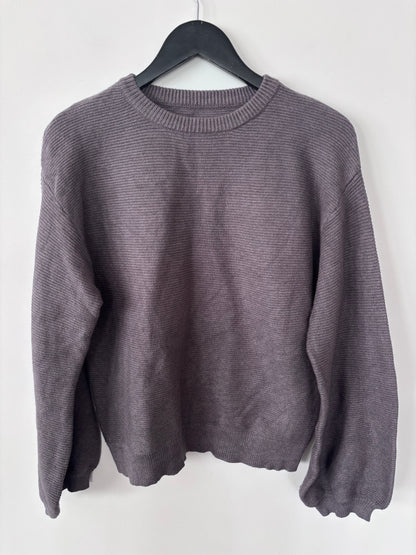 No Brand Grey Ribbed Sweater | Sz Medium