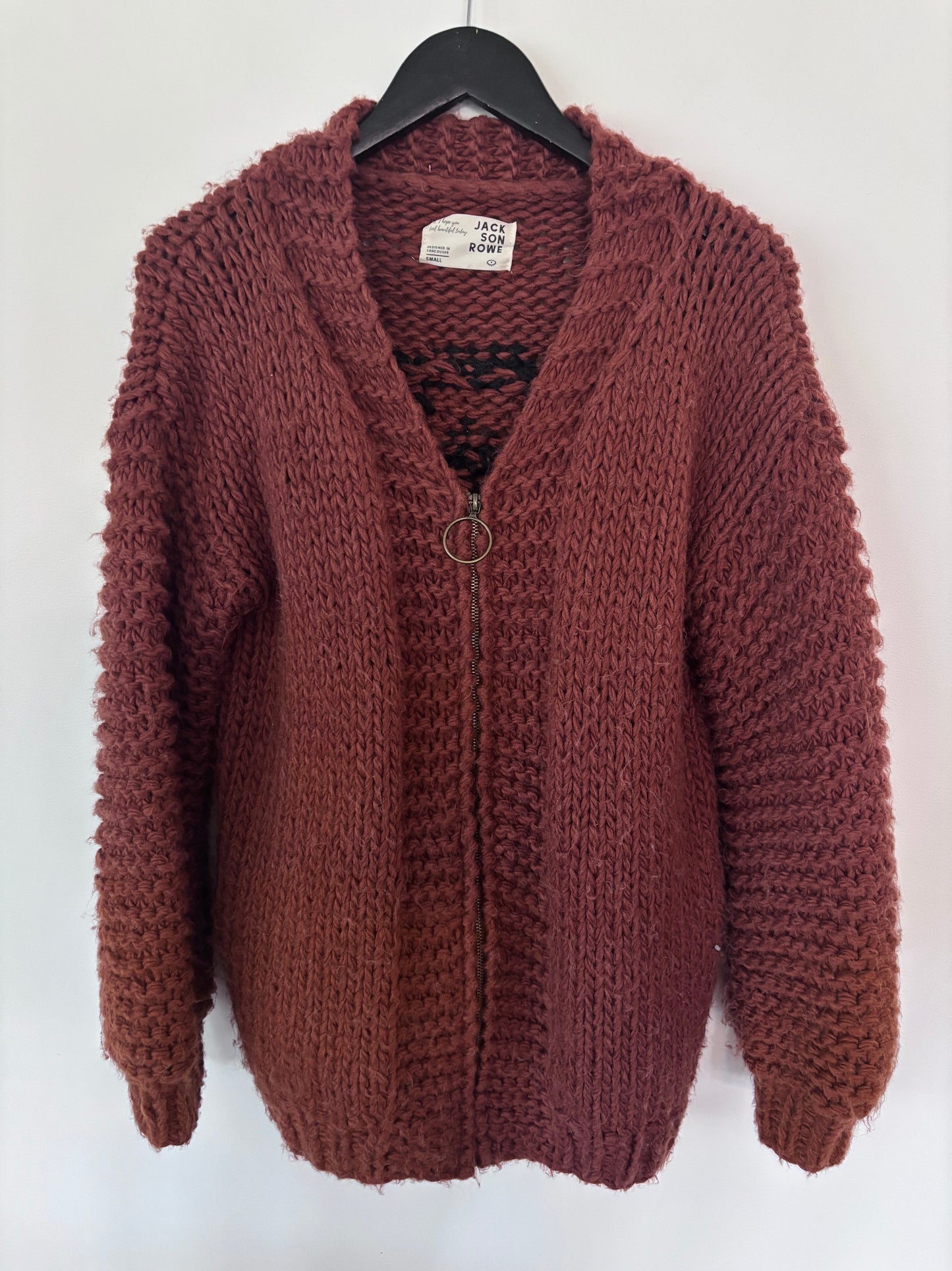 Jackson Rowe I See You Zipper Cardigan | Sz Small (Oversized)