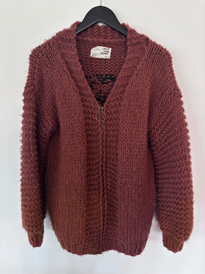 Jackson Rowe I See You Zipper Cardigan | Sz Small (Oversized)