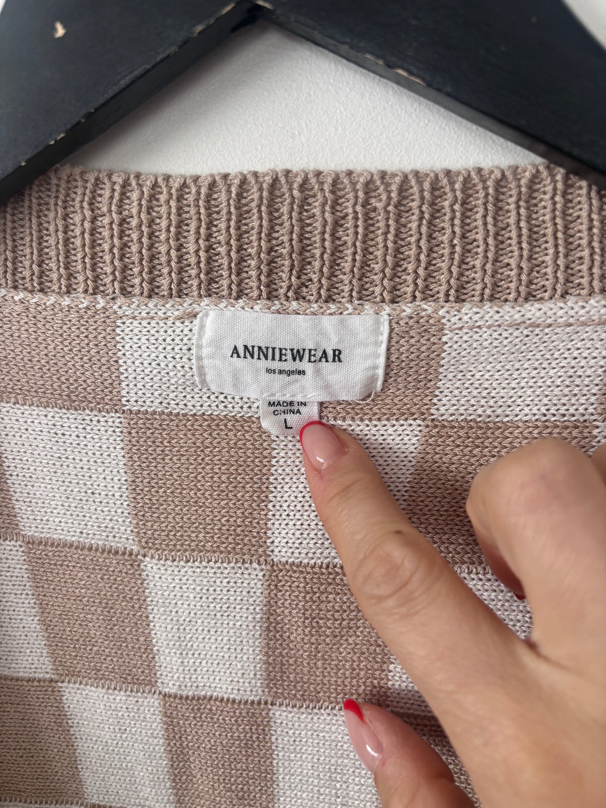 Annie Wear Checkered Open Cardigan | Sz Large