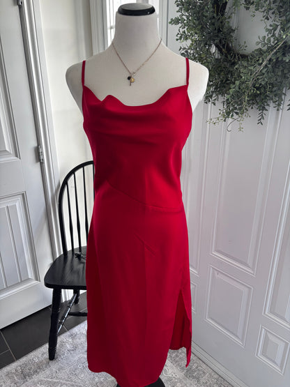 Red Satin Slip Dress | Sz Medium