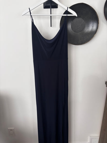Le Chateau Navy Cowl Neck Maxi Dress | Sz Large
