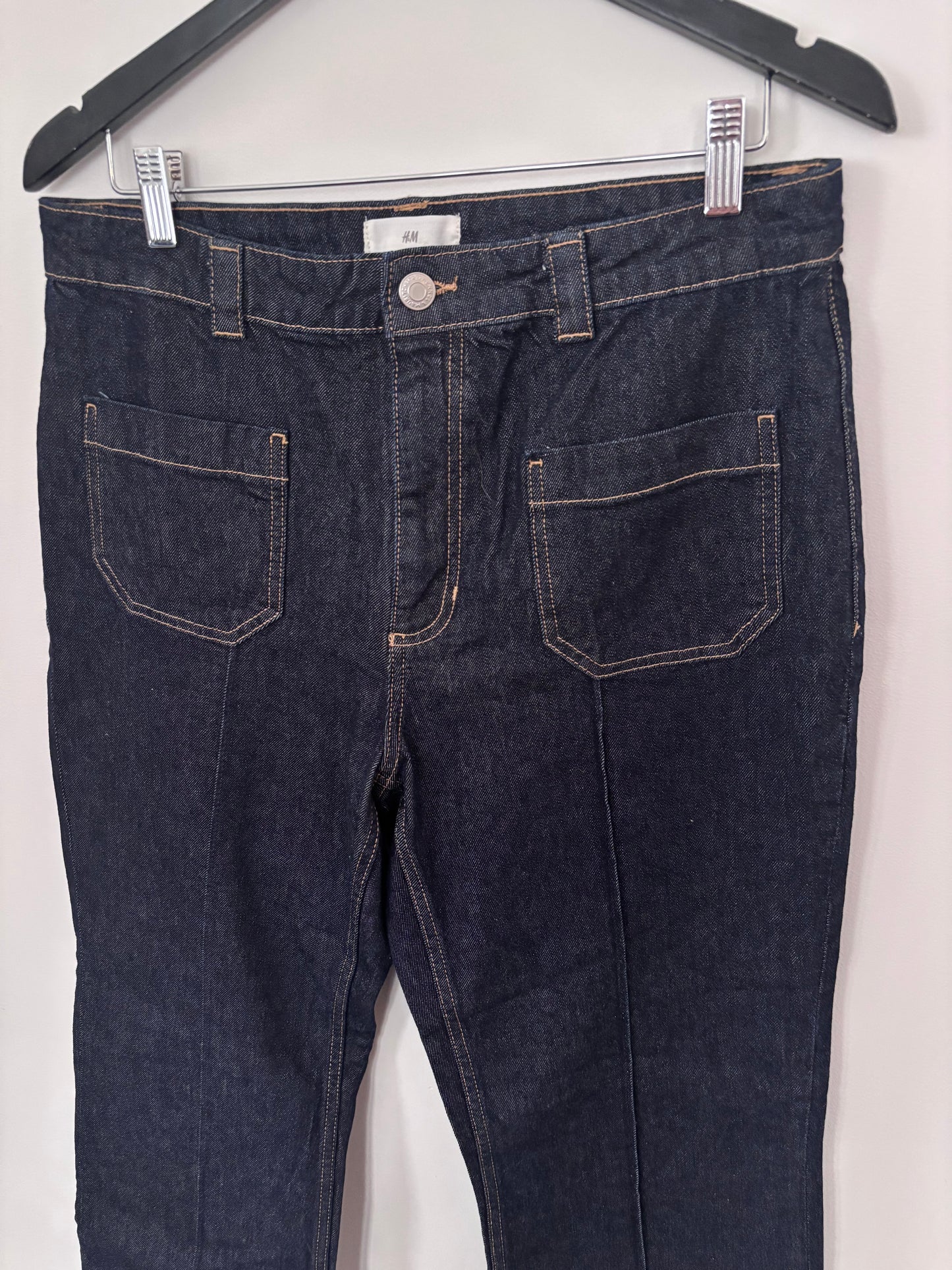 H&M Denim Creased Pants | Sz 14 (N108N19)