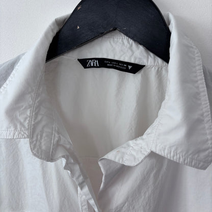 Zara Boxy Button Up Cotton Top | Sz Large
