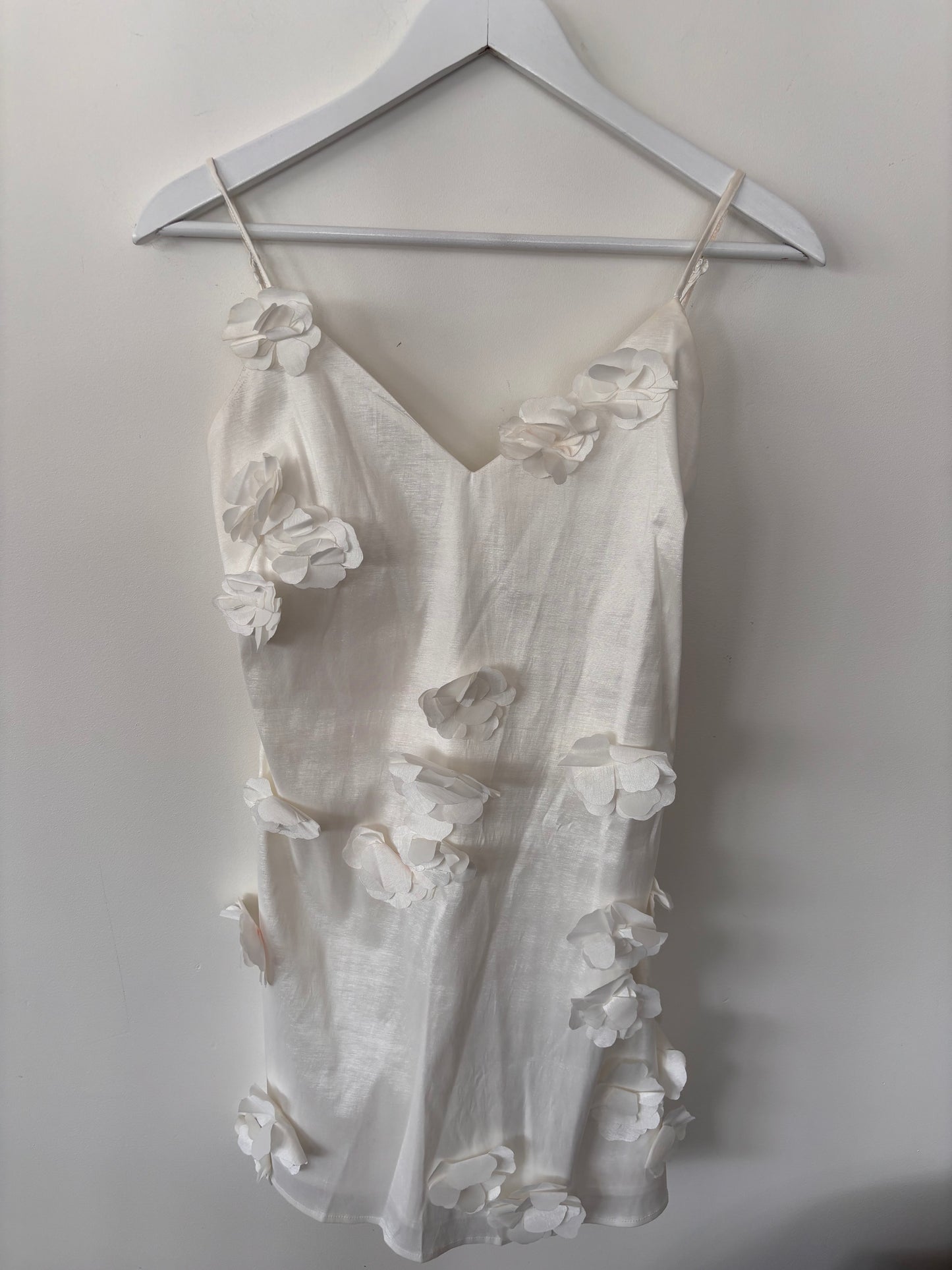 A&F White 3D Applique Mini Dress | Sz Medium
