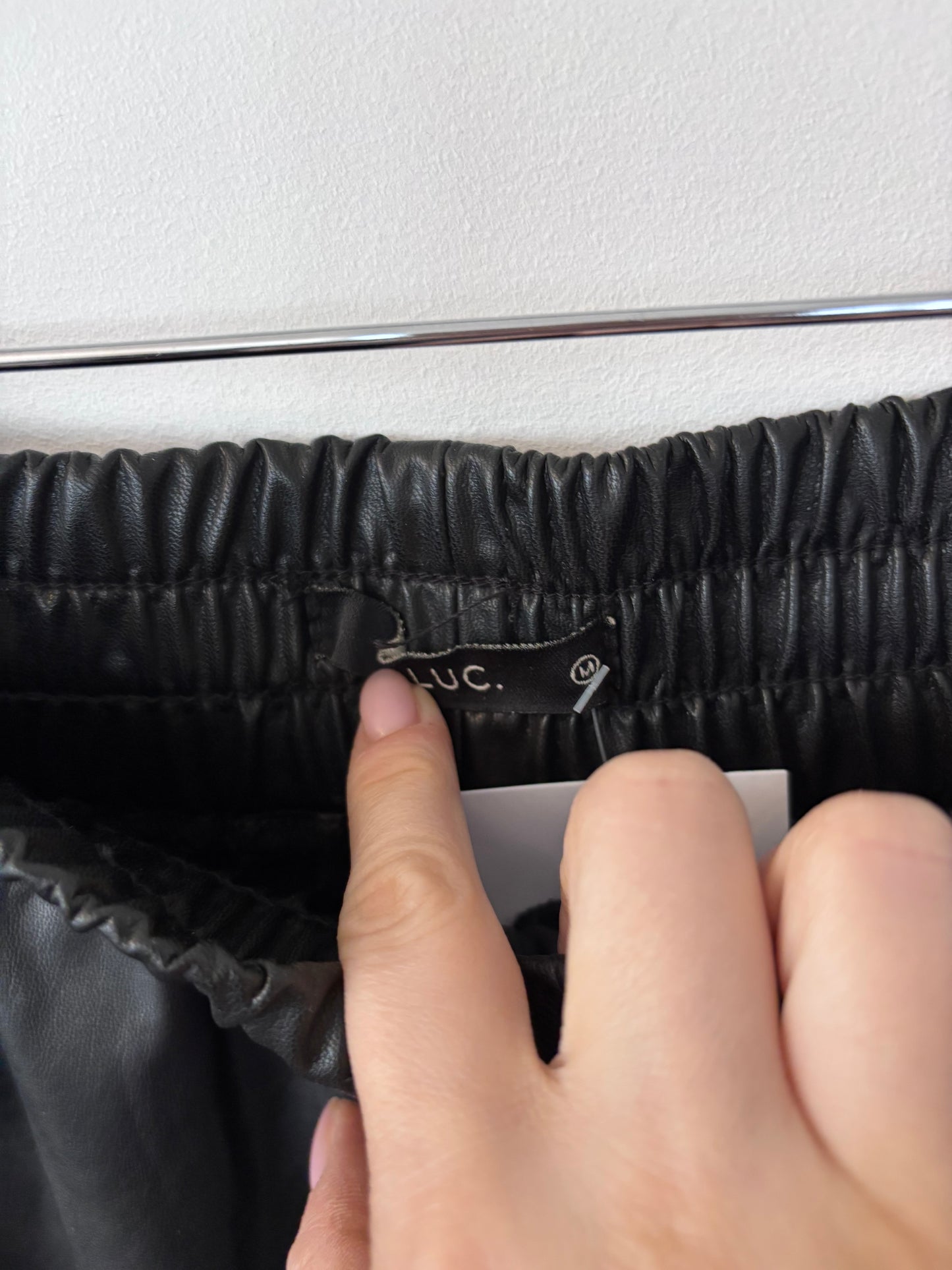Deluc Black Vegan Leather Shorts | Medium (fits like 27/28)