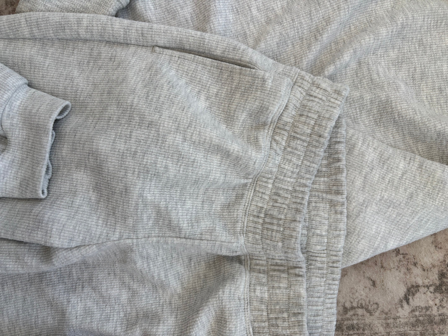 Jockey Grey Ribbed Sweatset | XS Oversized (O50M10)