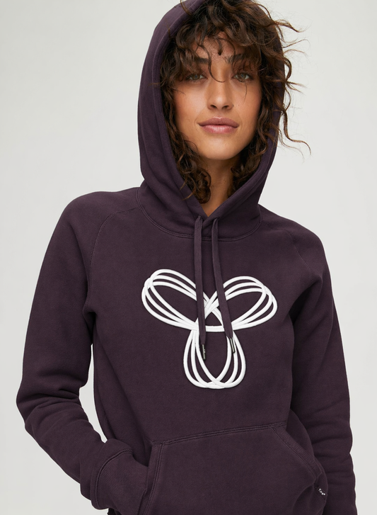 TNA Baltic Embroidered Dark Purple Hoodie | Sz XL