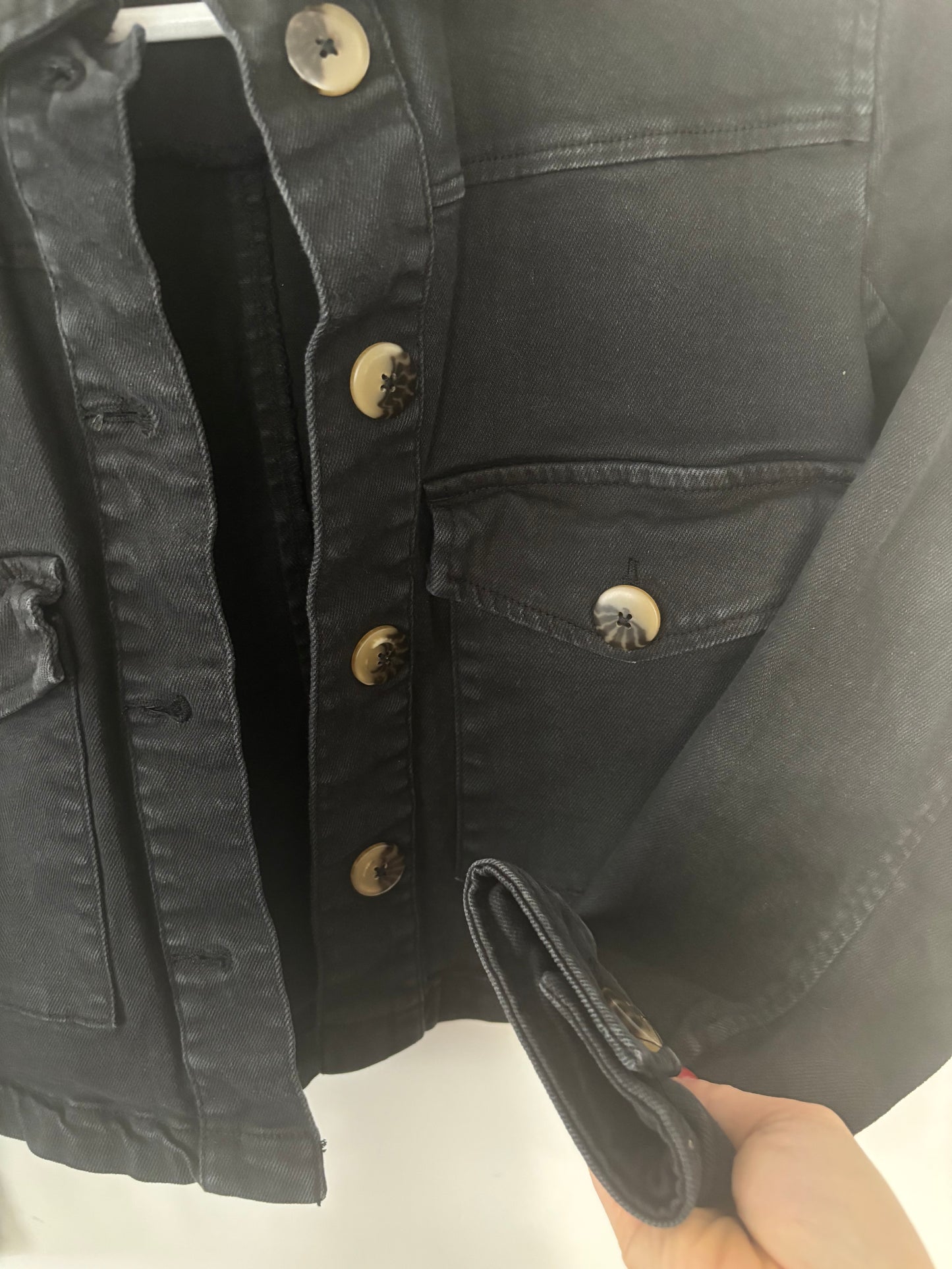 RD Style Black Denim Jacket | XS (fits like size small)(J26P3)