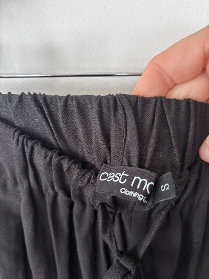 C'est Moi Wide Leg Linen Pants | Small (may fit Medium)