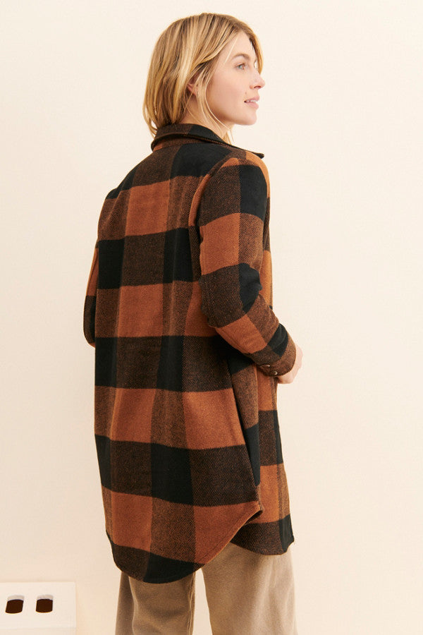 Bb Dakota Eldridge Shirt Jacket in Cognac | Small (D035L4)