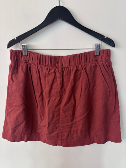 Reitman's Maroon Linen Blend Skort | Sz Large
