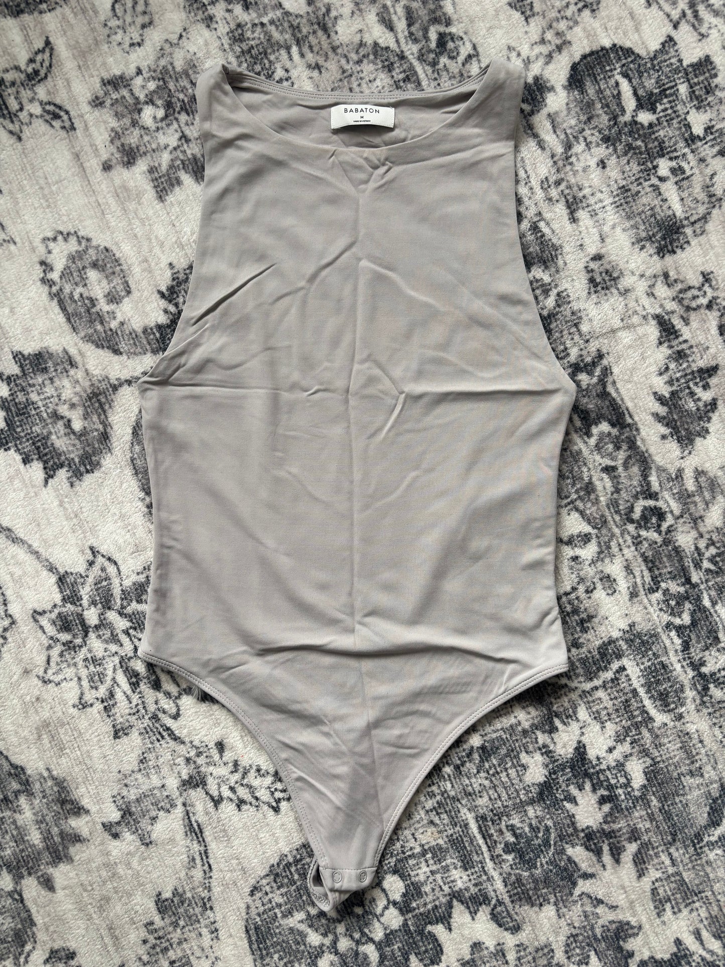 Babaton Grey 90s Contour Bodysuit | Sz Medium (J72B23)