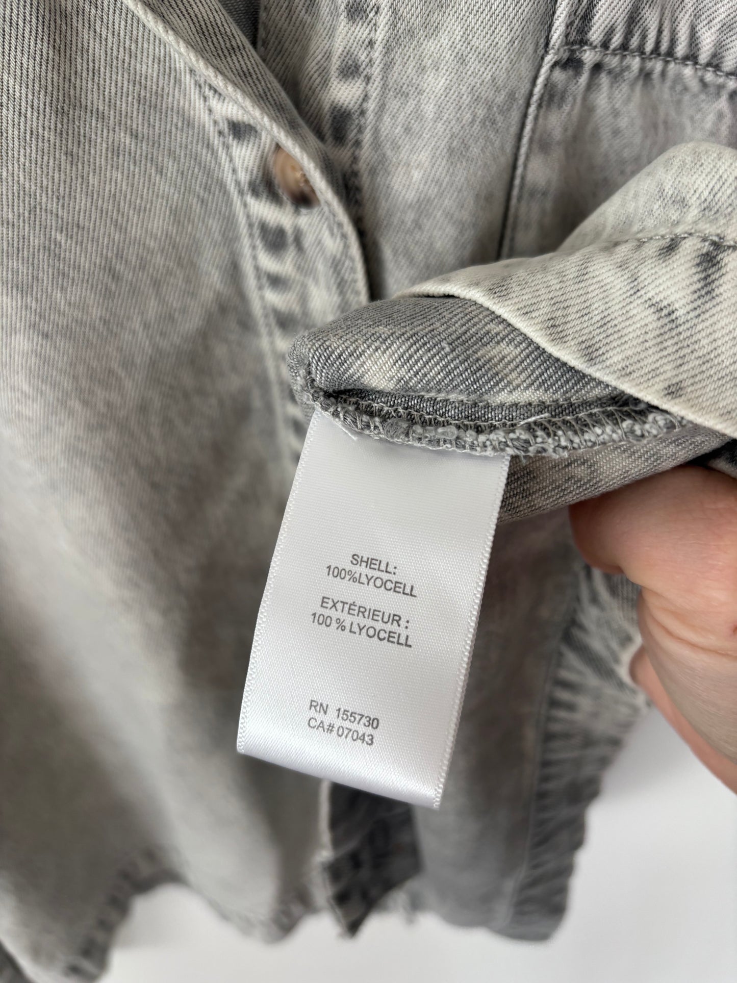 Jane & Delancy Grey Tencel Shirt | Sz Medium