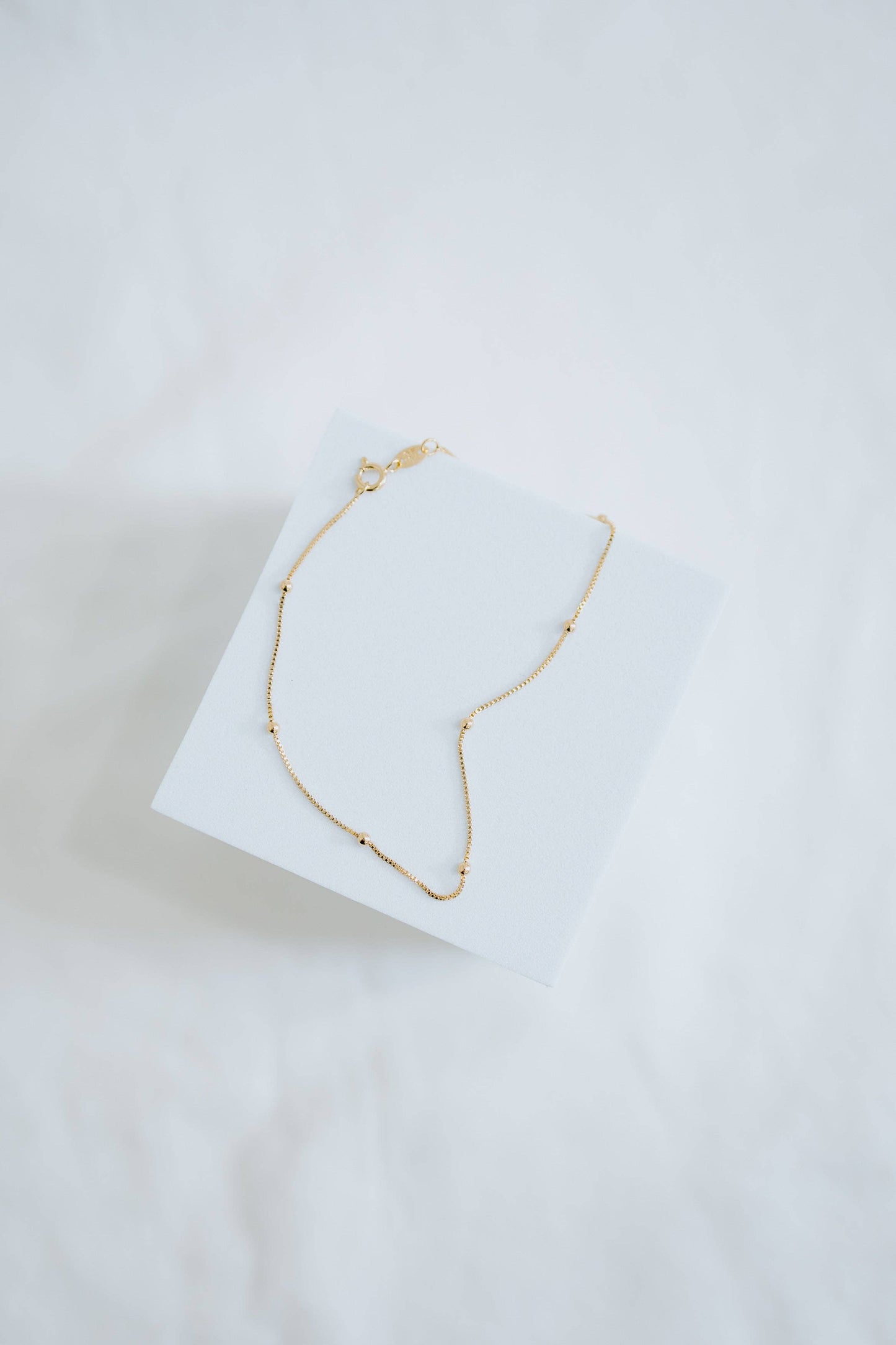 Sydney Rose Co: Satellite Anklet Gold Filled Beaded Chain Anklet
