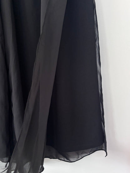 MsGlamour Black Wide Leg Chiffon Layer Pants NWT  | Sz XXL