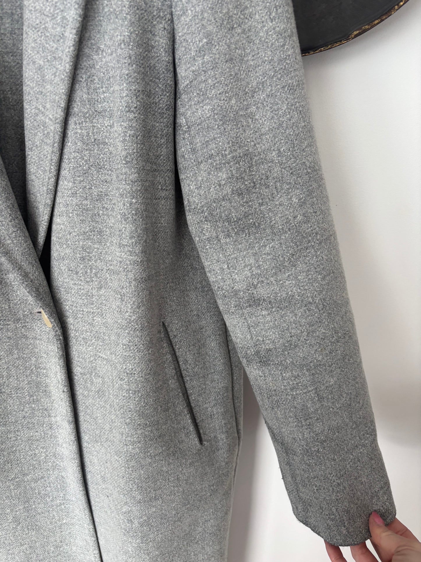Babaton Grey Wool Stedman Coat | Sz Medium (M57C1)