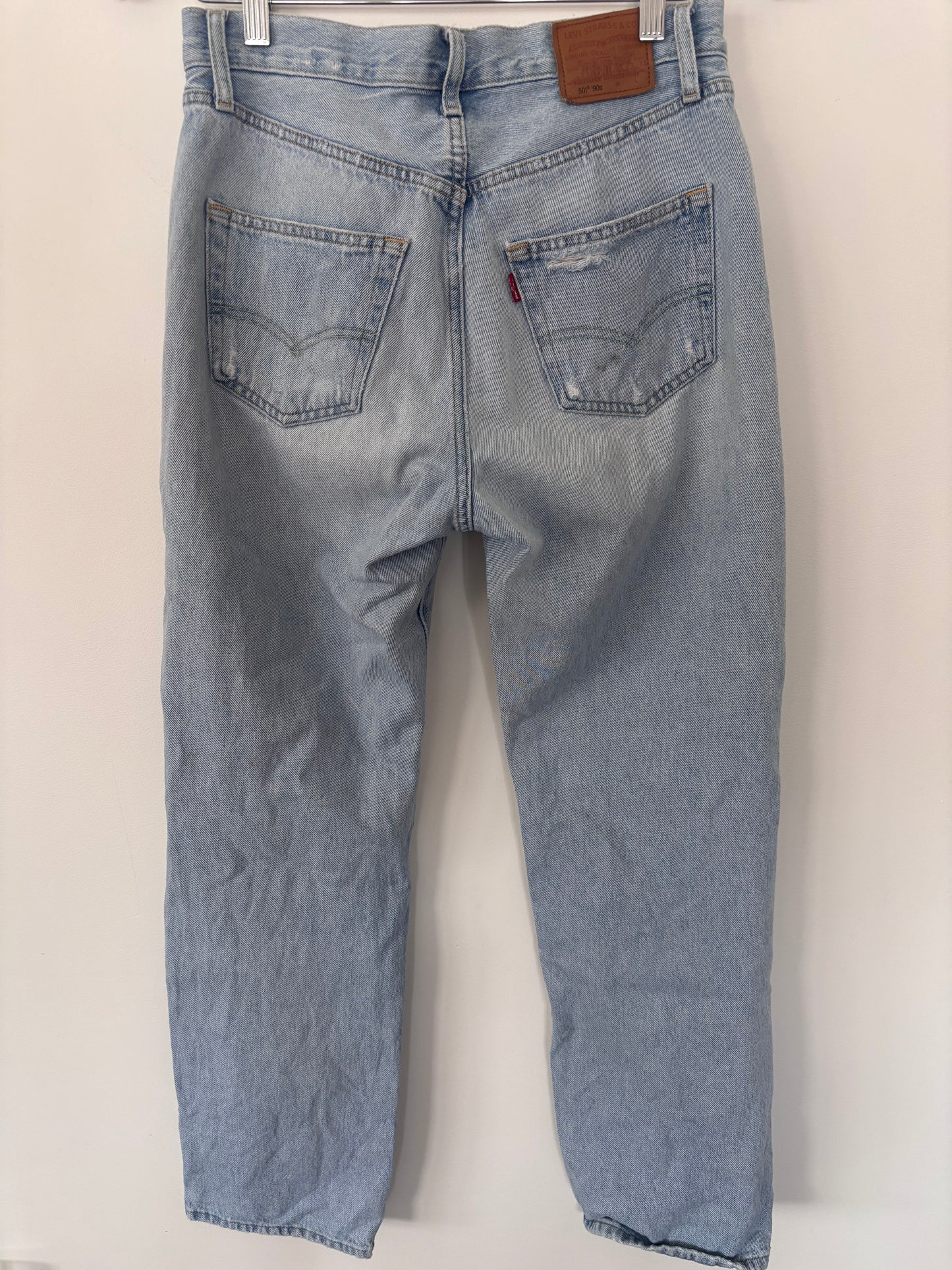 Levi's 501 90s Light Wash Distressed Denim | Sz 27