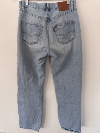 Levi's 501 90s Light Wash Distressed Denim | Sz 27 (loose fit)