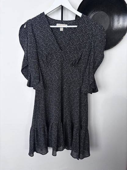 Michael Kors Printed Black/White Dress | Sz Medium