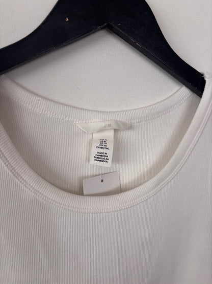 H&M Lace White Ribbed Tank Top NWT | Sz XL