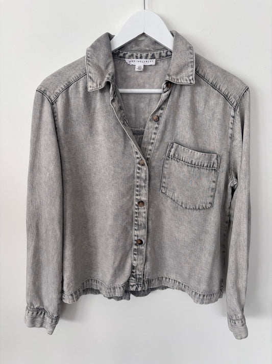 Jane & Delancy Grey Tencel Shirt | Sz Medium