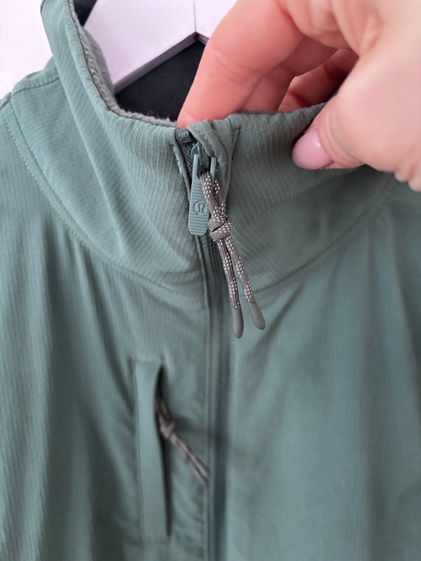 Lululemon Fleece + Ripstop Hiking Pullover Dark Forest | Sz Small