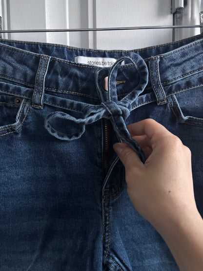 Stories Be Told Belted Wide Leg Jeans | Sz 8 (fits like 26 or 27)