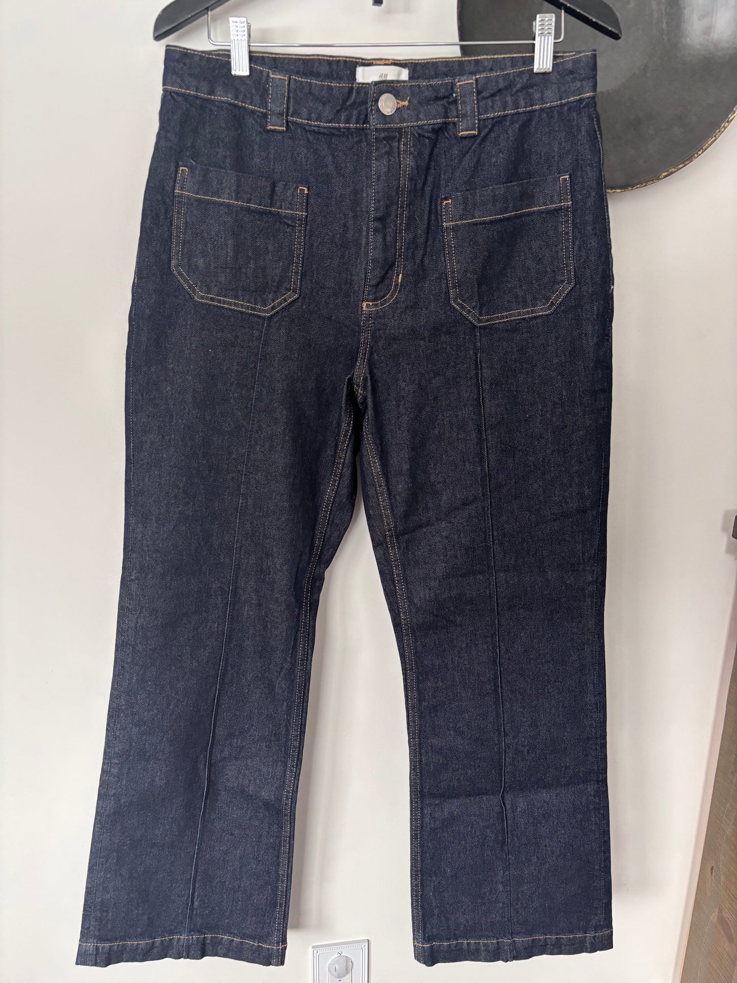 H&M Denim Creased Pants | Sz 14 (N108N19)