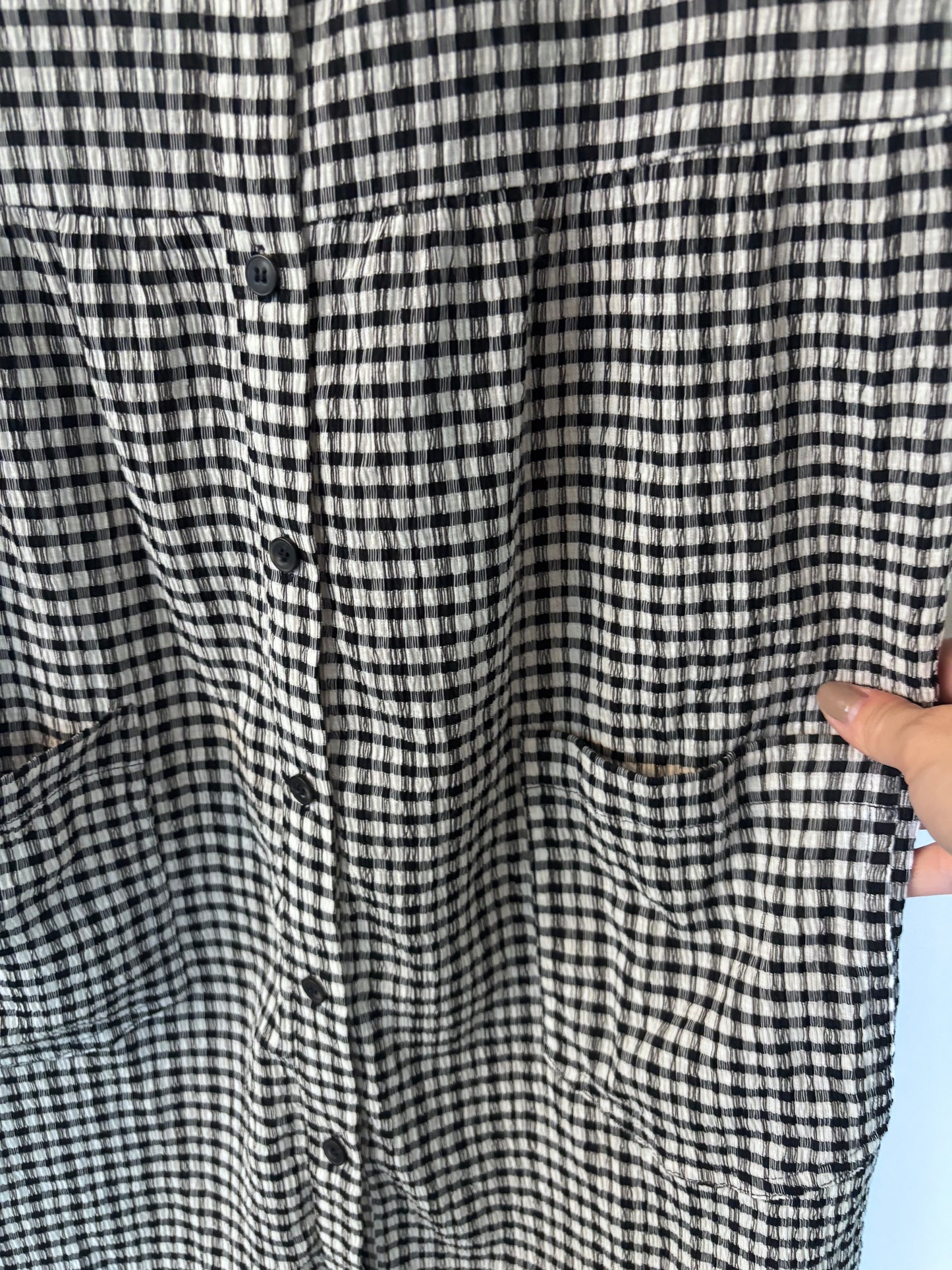 Smash + Tess Gingham Button Front Dress  | Sz Small