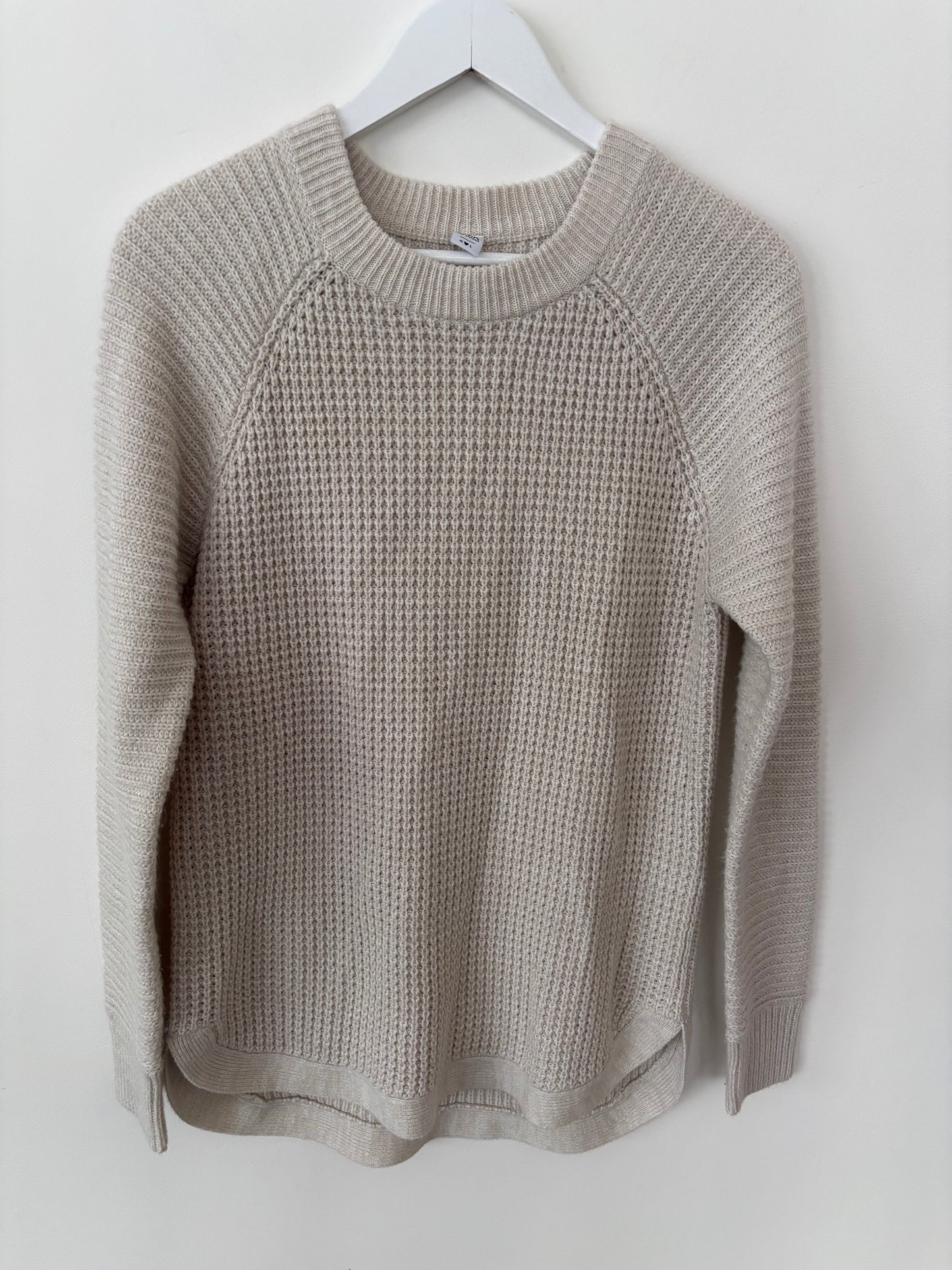 Twik Cream Raglan Crewneck Sweater | Sz Large