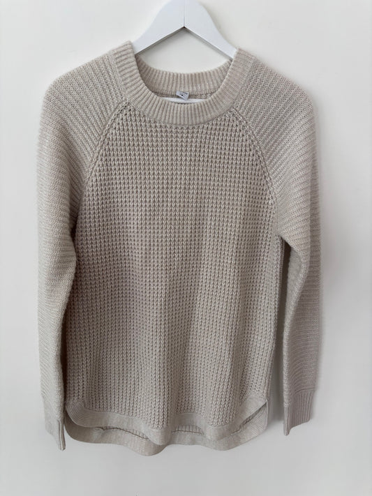 Twik Cream Raglan Crewneck Sweater | Sz Large