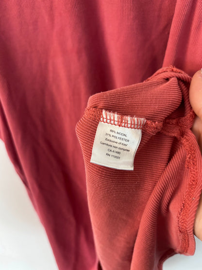 Gentle Fawn Ribbed Tank in Brick Red | Sz Medium