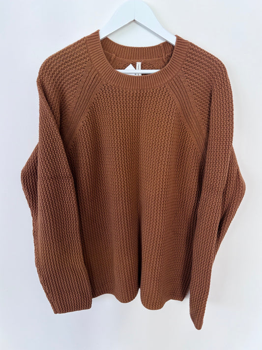 Paper Label Crewneck Heavy Cotton Pullover | Sz Large (F46S6)