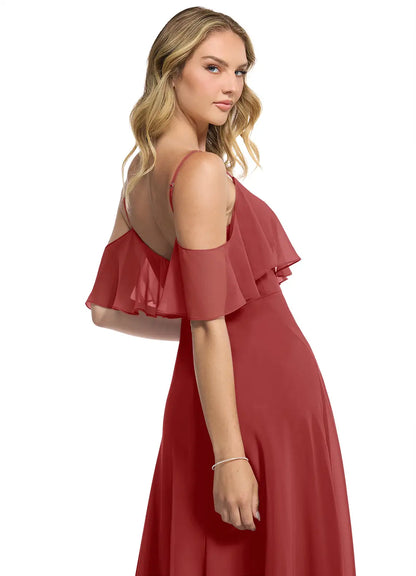 Azazie Convertible Dress (Rust) | Sz 12
