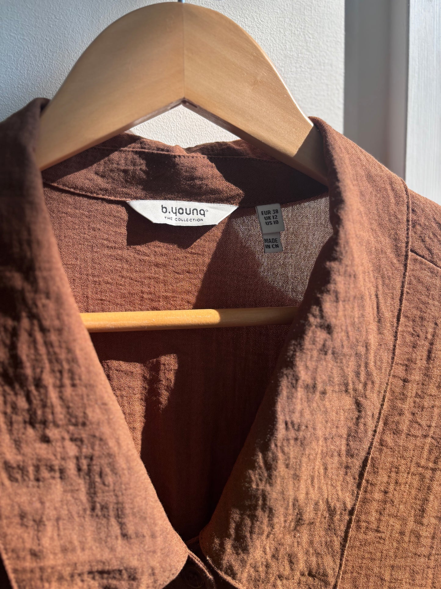 B. Young Bronze Button Up Shirt Dress | Sz M/L (10)